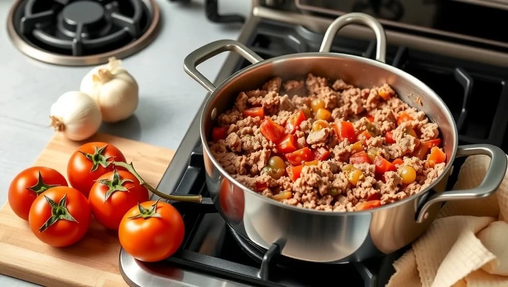 Köttfärssås utan krossade tomater