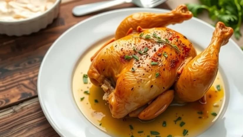 Kyckling i ugn med krämig sås